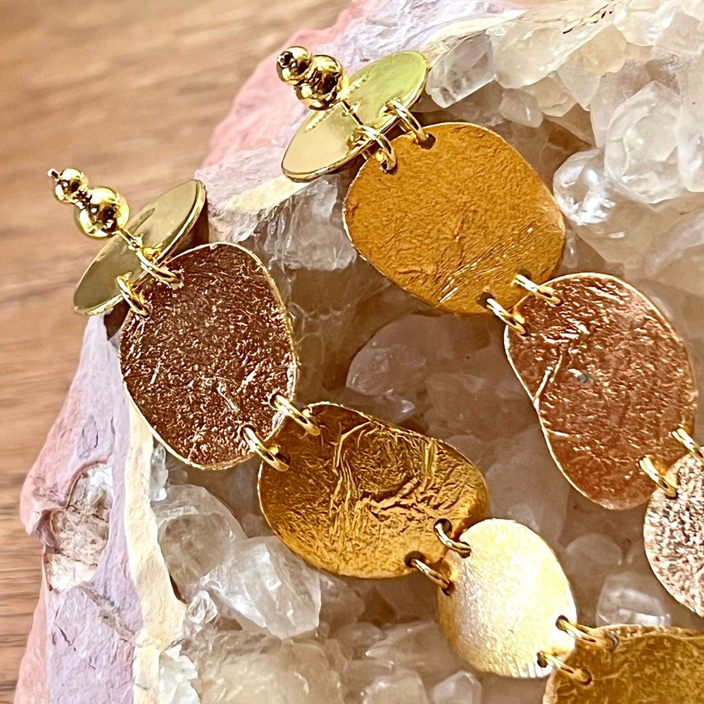 🌺🎉HP🎉🌺 NWT Cult Gaia Nidia Gold Earrings - Picture 11 of 16